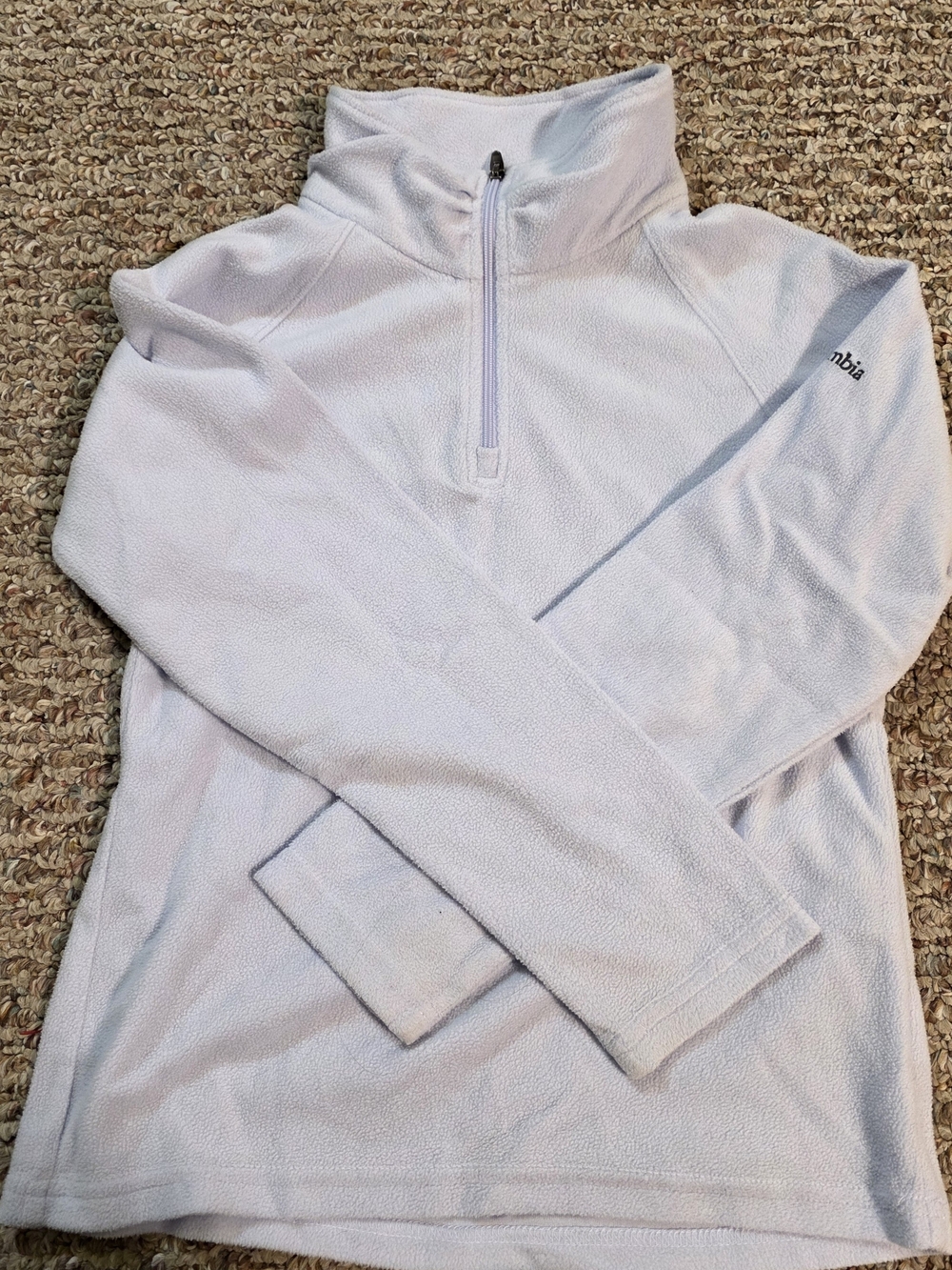 Columbia Girls Light Purple Quarter-Zip Fleece Pullover